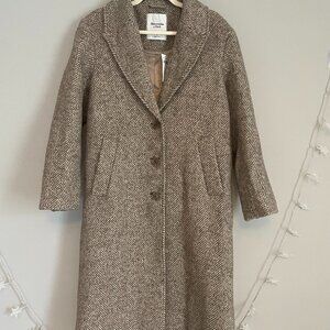 Abercrombie & Fitch Wool-Blend Tailored Top Coat NWT, Size Medium (M)